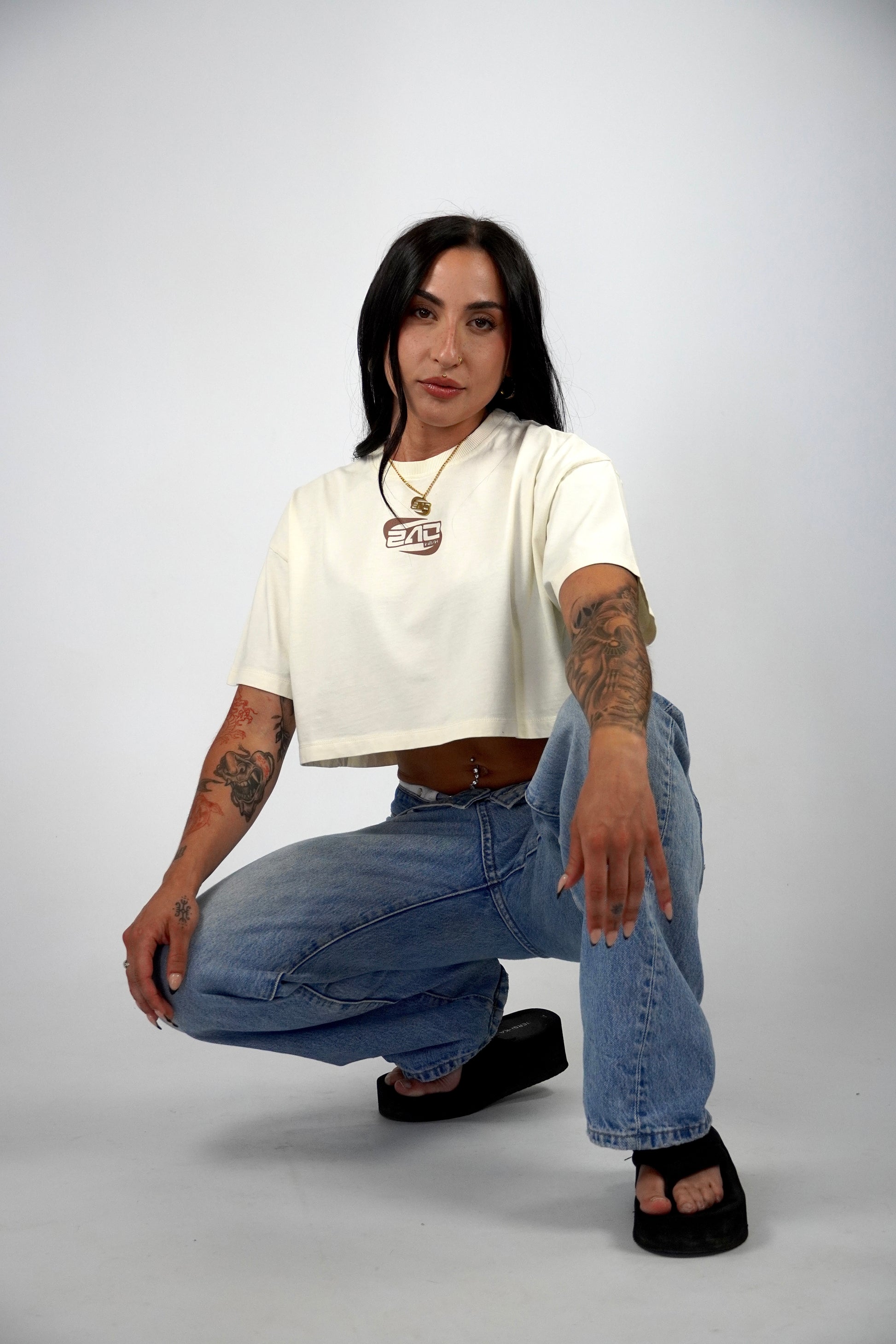 CROP TOP - CAFE CON LECHE