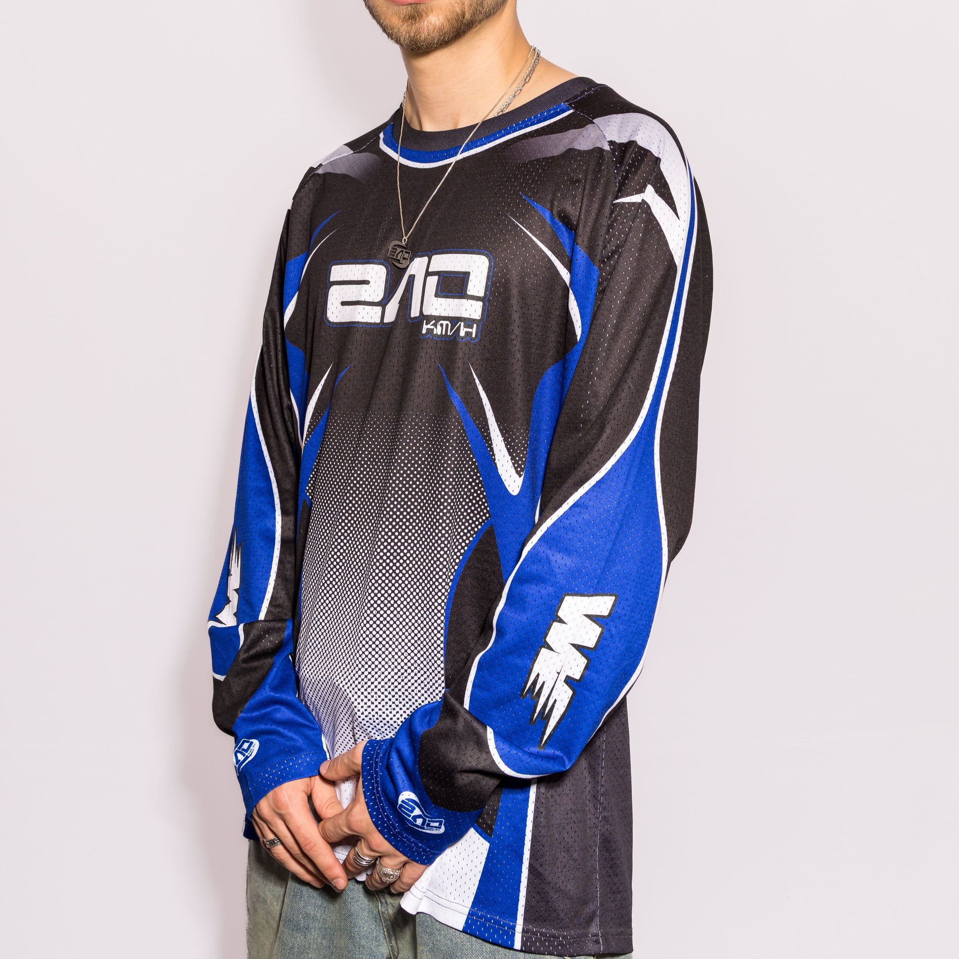 Moto Long Sleeve - Blue